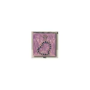  Rucci Heart with Stone Charm Square Compact Mirror Beauty