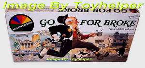GO FOR BROKE BOARD GAME 1985 SELCHOW & RIGHTER SEALED  