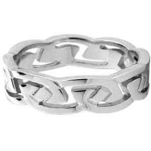   Size 7   Inox Jewelry 316L Stainless Steel Broken Chain Ring Jewelry