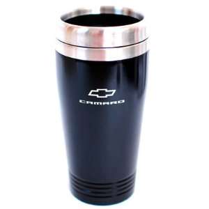   Camaro Logo Official Travel Coffee Mug Cup Stainless Steel Black 16oz