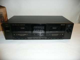   NEW STereo Double Cassette Deck Synchro dubbing NOS with box VINTAGE