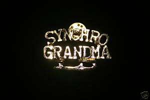 SYNCHRO(nized Skating) GRANDMA Tac Pin  GOLD or SILVER  