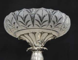 English Silver Plate Boulton Centrepiece Epergne Glass  