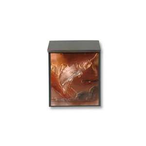    Locking Copper Wall Mount Mailbox   Brown Trout