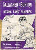 1954 GALLAGHER & BURTON BOXING FANS ALMANAC FP  