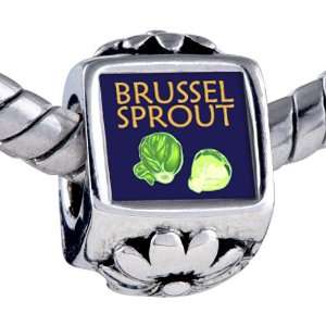  Pandora Style Bead Brussels Sprouts Photo Flower European 