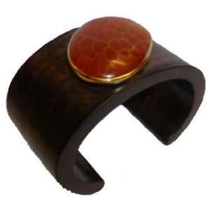  Rosewood Cuff with Fire Agate 