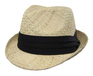 FEDORA summer SWANKY straw Crushable Beach Hat Natural  