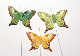 Swallowtail Feather Fake Butterfly 24 Decorative Craft Butterflies 