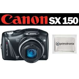  Canon PowerShot SX150 IS Digital Camera (Black) With 