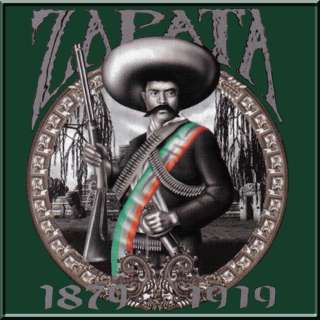 Zapata Mexican Mexico Flag Sash T Shirt S,M,L,XL,2X,3X,4X,5X 14 Colors 
