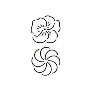  Quilt Stencil Flower and Swirl   3 Pack