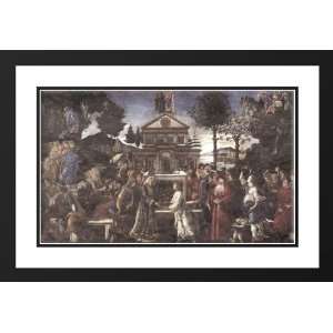 Botticelli, Sandro 40x28 Framed and Double Matted The Temptation of 