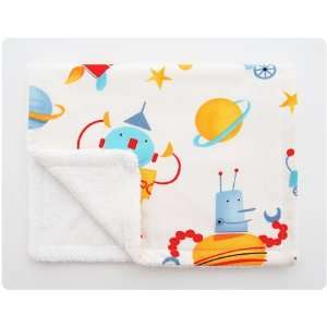  ecoRags Robots Burp Cloth Cleaning Rags (4 Pieces) Baby