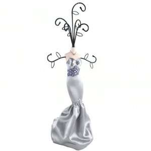 Strapless Sweetheart Gown Tree Stand Silver 17 Inches 