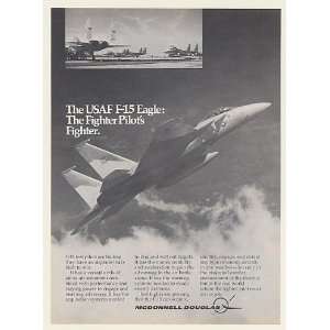  1973 McDonnell Douglas USAF F 15 Eagle Aircraft Print Ad 