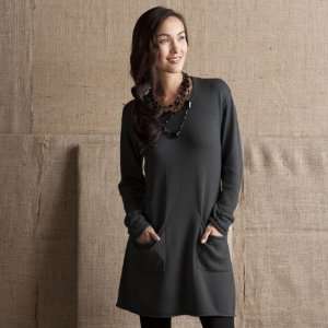 Gaiam Sweater Dress, Medium, Gray 