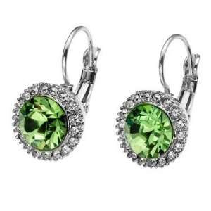    Earrings model More rhod. peridot, Swarovski Elements. Jewelry