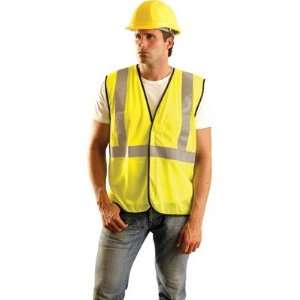   Yellow Flame Retardant Mesh Class 2 Vest With 2 Reflective Stripes
