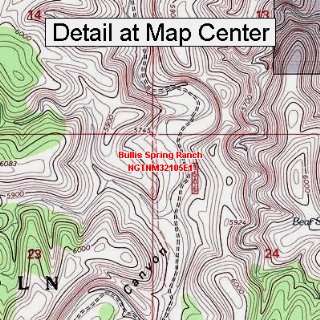  USGS Topographic Quadrangle Map   Bullis Spring Ranch, New 