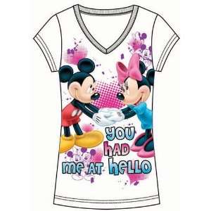   Mickey Mouse and Minnie Mouse Hello Missy Tshirt 