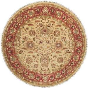   Semi Worsted New Zealand Wool Taj Mahal Hand Knotted 8 Round Rugs