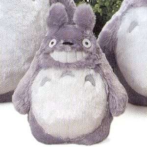  9 tall grey Totoro plush doll smile (measureing up to the 