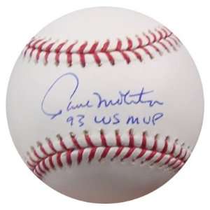 Paul Molitor Autographed MLB Baseball 93 WS MVP PSA/DNA  