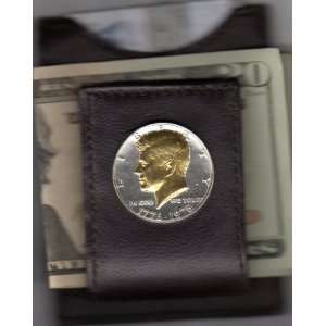  2 Toned Gold on Silver U.S. Bicentennial Kennedy half dollar 