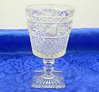 Imperial Glass Crystal Leaf Water/Wine Goblets English 