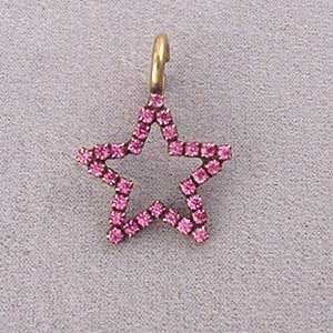 Small Open Star Pet Necklace Charm  Clasp SWIVEL CLASP  Finish 