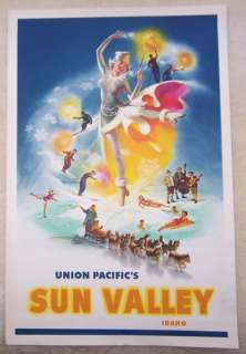 Rare 1950s Sun Valley Idaho Ski Poster by Peet (1)  