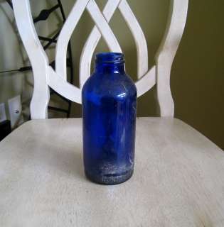   Collectible Emerson Drug Co Cobalt Blue Glass Bromo Seltzer 8 Bottle