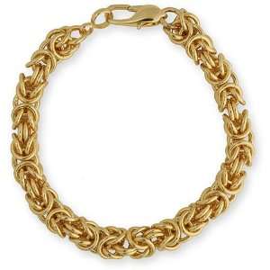 14k Yellow Gold Overlay Byzantine Bracelet Jewelry
