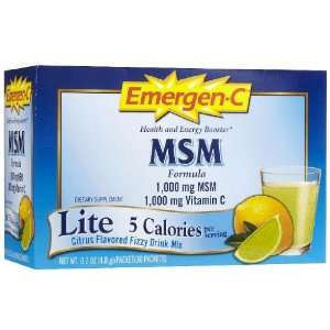  Emergen C Lite MSM + Vit C Drink Mix, Lemon Lime Health 