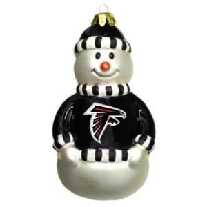  Atlanta Falcons NFL Blown Glass Snowman Ornament Sports 
