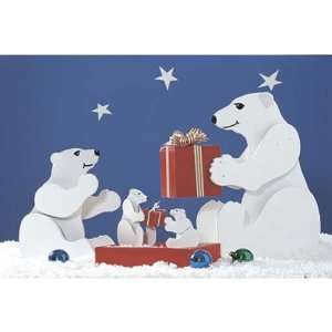  Medium & Small Polar Bears Paper Woodworking Plan