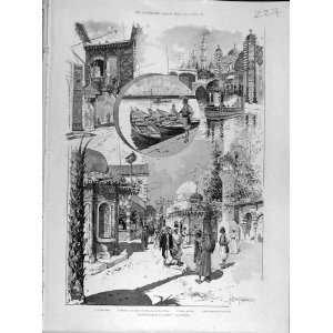   1894 Constantinople London Olympia Scene Caique Print