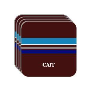 Personal Name Gift   CAIT Set of 4 Mini Mousepad Coasters (blue 