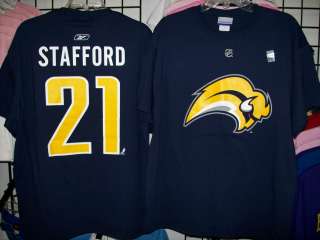Buffalo Sabres Drew Stafford Jersey T Shirt sz XL  
