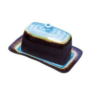  Kon Tiki Butter Dish with Lid in Blue