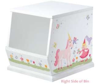 PRINCESS Hand Painted Stackable Storage Bin Sturdy  