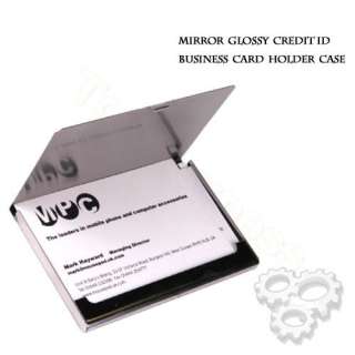 Mirror Stainless Steel Business Credit Card Holder Case  