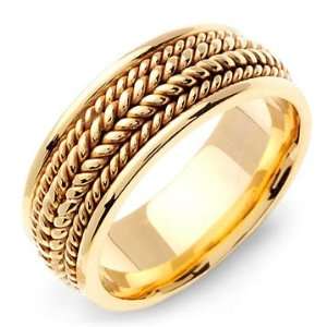  BAKCHOS 14K Yellow Gold Braided Wedding Band Ring Jewelry