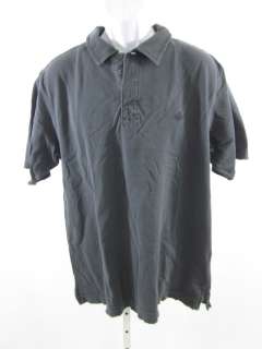 BRAND Navy Cotton Stressed Polo Shirt Sz XL  
