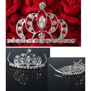    Bridal Flower Girl Prom Party Crystal Tiara Comb T14 Beauty