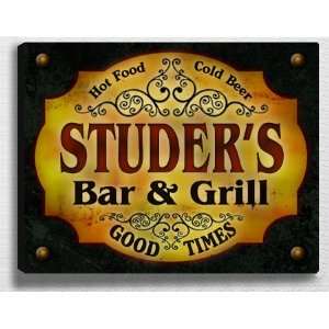  Studers Bar & Grill 14 x 11 Collectible Stretched 