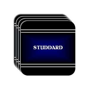 Personal Name Gift   STUDDARD Set of 4 Mini Mousepad Coasters (black 