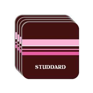 Personal Name Gift   STUDDARD Set of 4 Mini Mousepad Coasters (pink 