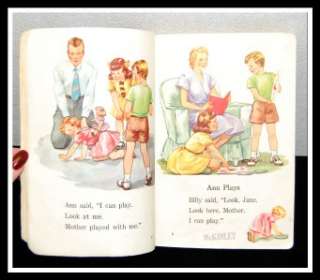 Vintage 1949 EARLY READER CHILDRENS STORY BOOK ~ FUN W/ US ~ Color 